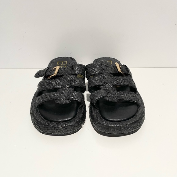 BEACH by Matisse Ciao Fisherman Black Woven Slide Sandals with Buckle‎ - Picture 2 of 8
